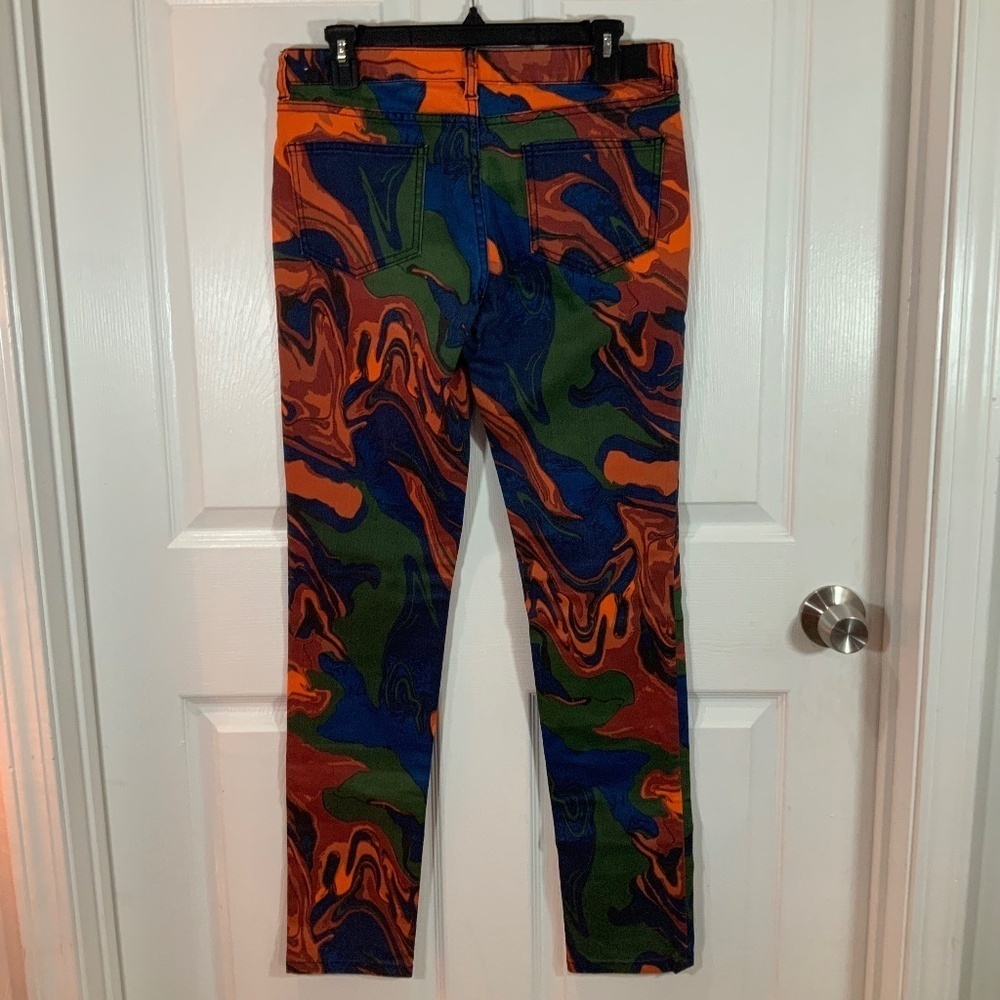 Kate Spade Saturday Hot Lava Skinny Watercolor Denim Size 29 - Picture 6 of 10